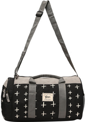 

Gear 15 inch/38 cm (Expandable) Freshers Duffel Black Grey Gym Bag(Black)