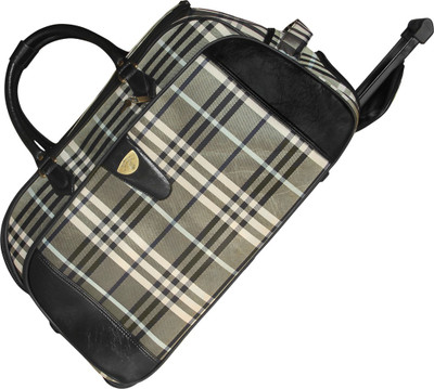 

Moladz 20 inch/51 cm Polo Check Duffel Strolley Bag(Multicolor)