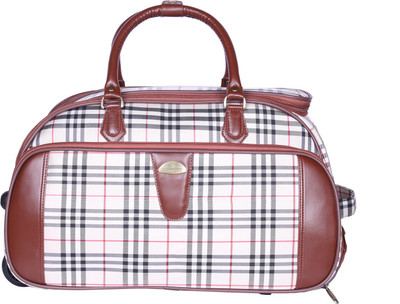 

sammerry SM-Check Duffel Strolley Bag(Brown)