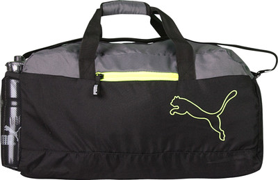 

Puma FUNDAMENTAL SPORTS BLACK GREY Travel Duffel Bag(Black, Grey)