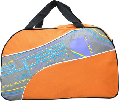 

Heels & Handles Mora Travel Duffel Bag(Orange, Grey, Black), Black;grey;orange