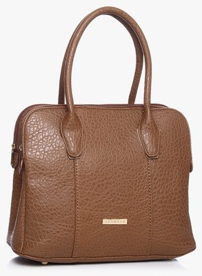 

Addons Grainy textured Front patch Duffle bag Travel Duffel Bag(Brown)