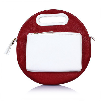 

THE MAKER Round Bag Travel Duffel Bag(Red, White)