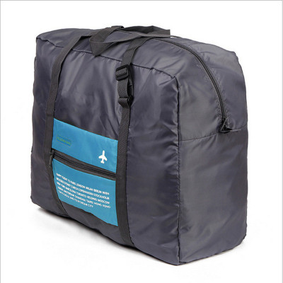 Aeoss 11 inch/30 cm Sports Large Capacity Women Men Girls Boys Canvas Folding Travel Duffel Bag(Grey, Blue), Blue;grey