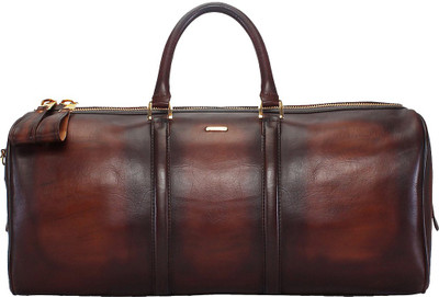 

Bare Skin 20 inch/51 cm VEG. TANNED HAND FINISHED DUFFLE BAG Travel Duffel Bag(Brown)