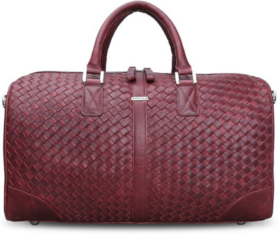 

Bare Skin 18 inch/47 cm Hand Woven Genuine Leather Travel Duffel Bag Travel Duffel Bag(Multicolor)