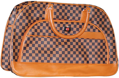 

slunk Small Check Design Bag Travel Duffel Bag(Brown)