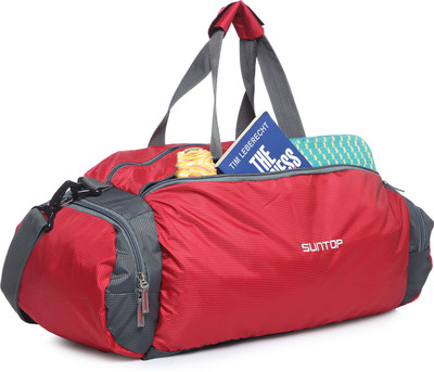 

Suntop 21 inch/53 cm Barrel Travel Duffel Bag(Red, Grey), Grey;red