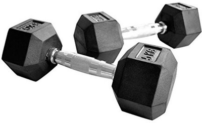 

KartString Imported Rubber Coated Hexagon Fixed Weight Dumbbell(5 kg)