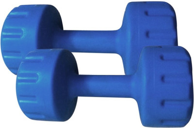 

M P Leather Store 4kg pvc dumbbell 2kg each Fixed Weight Dumbbell(4 Kg), Blue