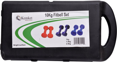 

Kemket Dumbbell Weight Fixed Weight Dumbbell(10 kg), Red;blue