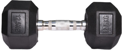 

Royal 12.5kg_1pc_Hexagonal_black_dumbbell Fixed Weight Dumbbell(12.5 kg)