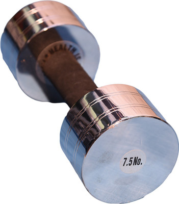 

Royal 7.5 Kg_1Pc_Chrome_Silver_ D with Soft Black Grip Fixed Weight Dumbbell(7.5 kg), Multicolor