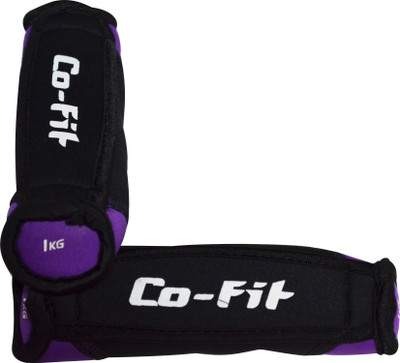 

Cofit Neoprene Running Fixed Weight Dumbbell(1 kg), Black;purple