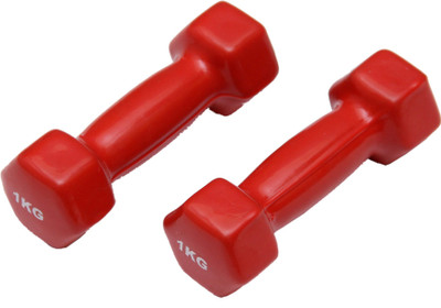 

Sportshour neoprene 2kg (1kg each) Fixed Weight Dumbbell(2 kg), Red