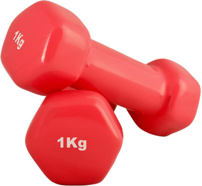 SportSoul VINYL Fixed Weight Dumbbell(2 Kg), Pink