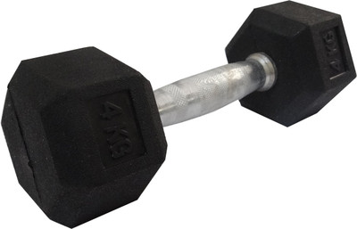 

Royal Hexagonal Fixed Weight Dumbbell(4 kg), Black;silver