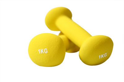 

B FIT USA Neoprene Fixed Weight Dumbbell(1 kg), Yellow