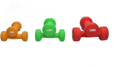 

Kemket 10kg Dumbbell Weight Fixed Weight Dumbbell(10 kg), Yellow;green;red