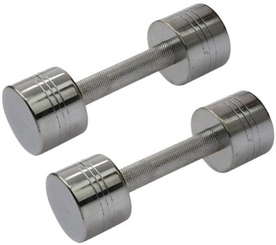 

Kids Kraft 1 Kg x 2 Pcs Fixed Weight Dumbbell(2 kg), Silver