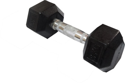 

Royal Hexagonal Fixed Weight Dumbbell(5 kg), Black;silver