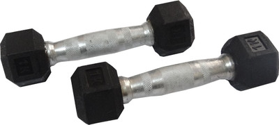 

Royal Hexagonal Fixed Weight Dumbbell(2 kg), Black;silver
