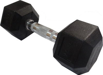 

Royal Hexagonal Fixed Weight Dumbbell(7.5 kg), Black;silver