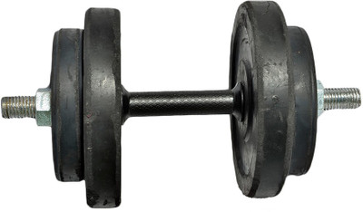 

Royal 1pc Black Handle + 1kg_2pc & 2kg_2pc_Low Cost Plates Adjustable Dumbbell(6 kg), Silver