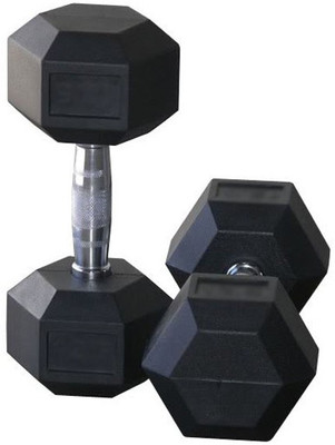 

Protoner Rubber Hexagonal 4kg Pair Fixed Weight Dumbbell(4 kg), Black