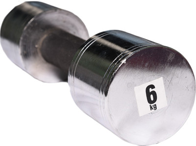 

Royal 6kg_1pc_Chorme_silver_dumbbell Fixed Weight Dumbbell(6 kg)