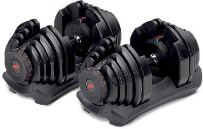 

Bowflex SelectTech Adjustable Dumbbell(90 Pounds), Black;red
