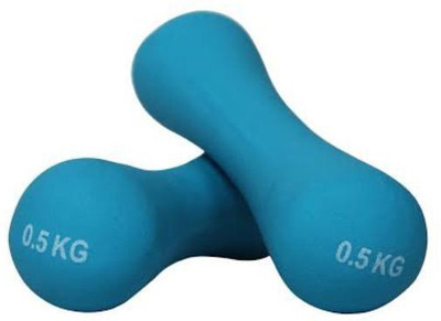 

B FIT USA Bone shape Neoprene Fixed Weight Dumbbell(0.5 kg), Blue