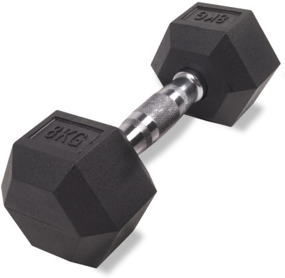 

Indus Hex Technix Fixed Weight Dumbbell(8 kg), Black;silver