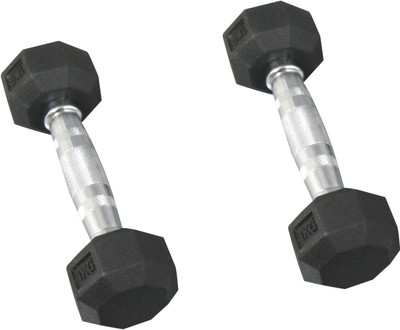 24% OFF on Fit Next Taiwan Hexagon Rubber Fixed Weight Dumbbell(2 Kg)