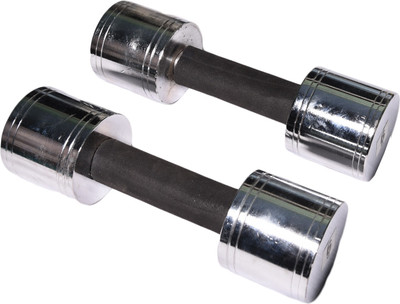 

Royal 6kg_2pc_Chorme_silver_dumbbell Fixed Weight Dumbbell(8 kg)