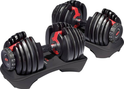 

Bowflex Select Tech Adjustable Dumbbell(48 kg), Black;red