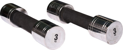 

Royal 3kg_2pc_Chorme_Silver Fixed Weight Dumbbell(6 kg)