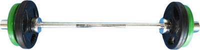 Royal 5Kg 2pc and 2.5Kg 2 Plates with 3feet Olympic ROD Adjustable Dumbbell(16 kg), Silver