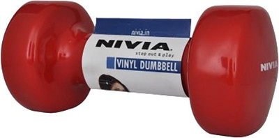 

Nivia Vinyl Fixed Weight Dumbbell(4 kg), Red