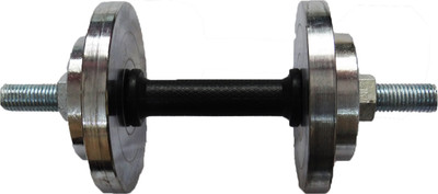 

Royal 1.5kg_2plates_3kg_2plates+1 Black Handle Adjustable Dumbbell(8 kg), Silver