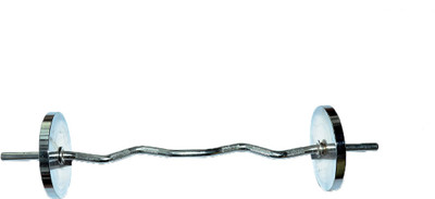 

Royal 3 Ft Curved Rod With 5 Kg Silver Plates Fixed Weight Dumbbell(10 kg)