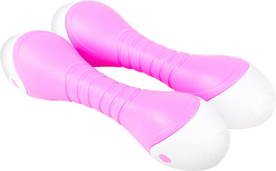 Myspoga Cute Fixed Weight Dumbbell(1 kg), Pink;white