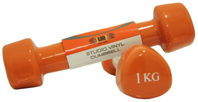 

Burn Studio Vinyl Fixed Weight Dumbbell(1 kg), Orange