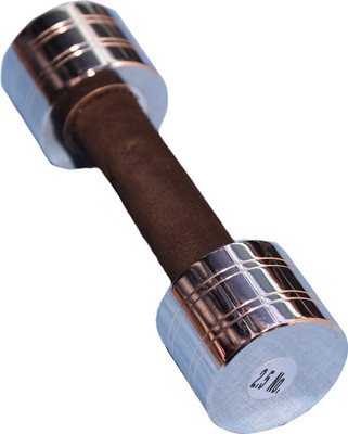 

Royal 2.5kg 1pc Chrome_ Silver_D with Soft Black Grip Fixed Weight Dumbbell(2.5 kg), Multicolor