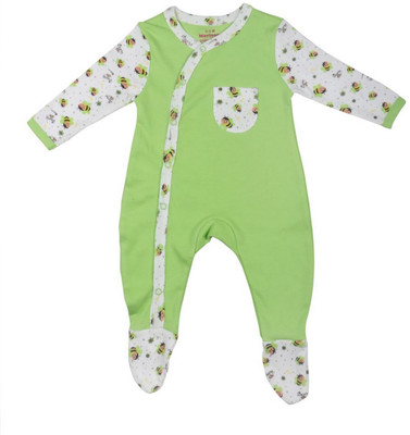 

Morisons Baby Dreams Romper For Boys Printed Cotton(Light Green
