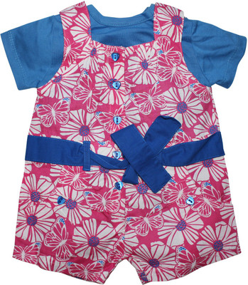 65% OFF on FS Mini Klub Dungaree For Girls Casual Printed Cotton(Blue) 65% OFF on FS Mini Klub Dungaree For Girls Casual Printed Cotton(Blue)