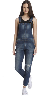 

Only Women's Blue Dungaree, Medium blue denim