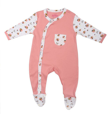 

Morisons Baby Dreams Romper For Boys Printed Cotton(Pink