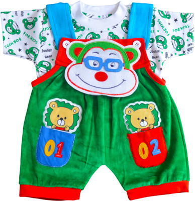

Smilee Dungaree For Boys Casual Self Design Cotton(Multicolor), Green