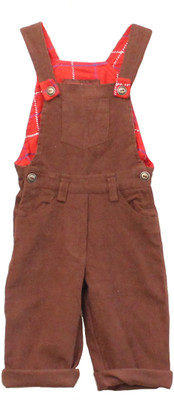 My Little Lambs Dungaree For Girls Solid Cotton(Brown) My Little Lambs Dungaree For Girls Solid Cotton(Brown)